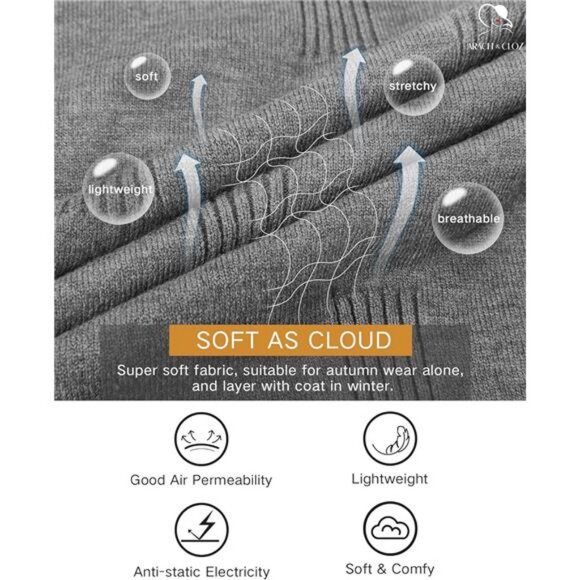 Women's Fall Tops Fashion V Neck Long Sleeve Blouse Knitted Pullover Sweater - Picture 5 of 5